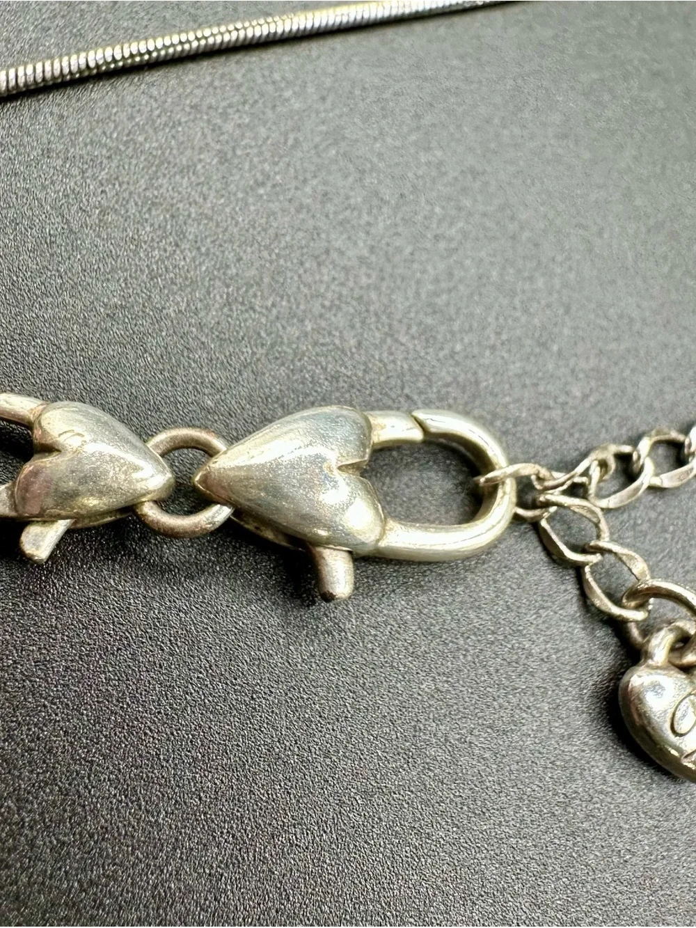 Retired Brighton Lock Heart and Key Reversible Pendant Necklace Silver Plate